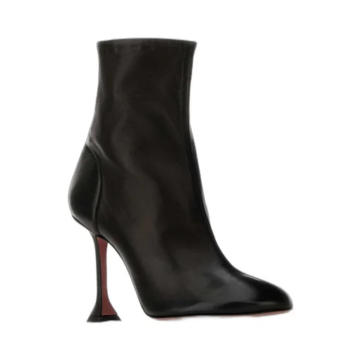 Amina Muaddi Iris Round Toe Heeled Boots