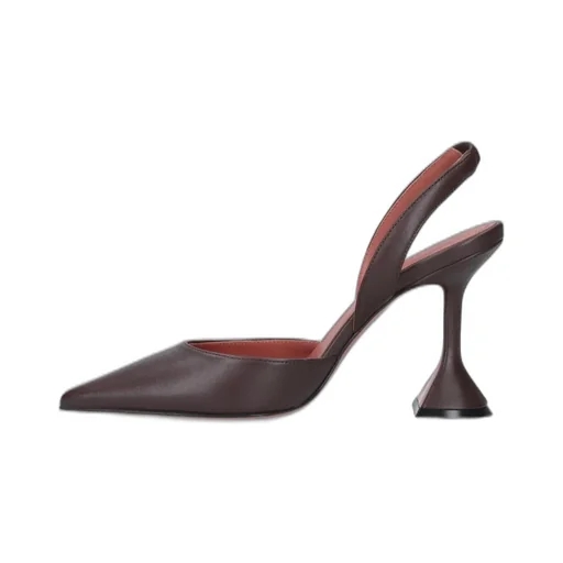 Amina Muaddi Holli Pointed Toe Slingback Pumps