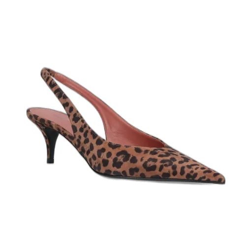 Amina Muaddi Anok Animal-Print Pointed Toe Pumps