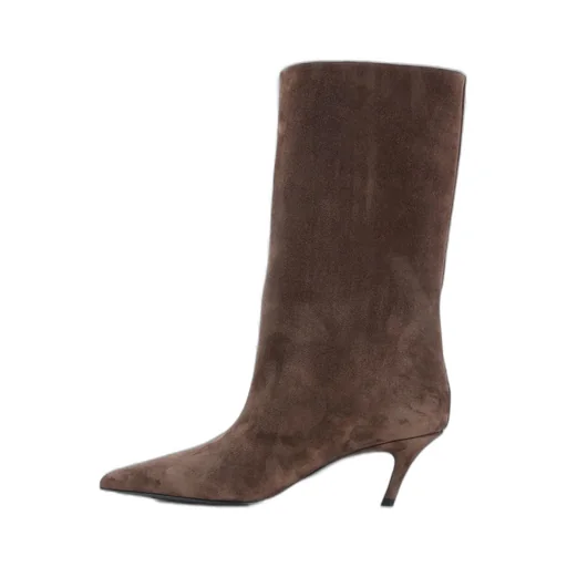 Amina Muaddi Fiona Heeled Slip-On Boots