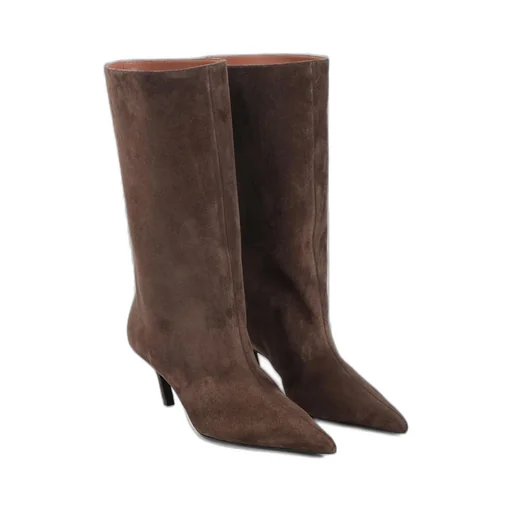 Amina Muaddi Fiona Heeled Slip-On Boots