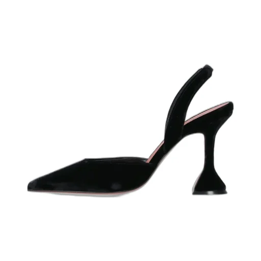 Amina Muaddi Holli Slingback Velvet Pumps