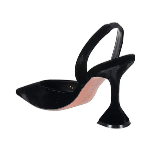 Amina Muaddi Holli Slingback Velvet Pumps