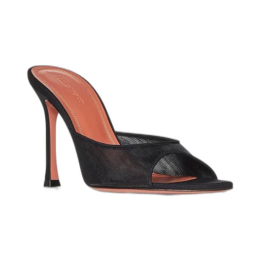 Amina Muaddi Alexa Mesh Open-Toe Sandals