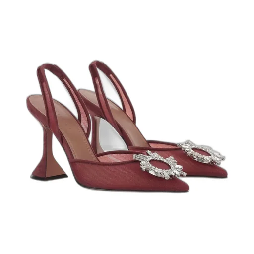 Amina Muaddi Begum Embellished Slingback Pumps