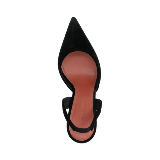 Amina Muaddi Holli Slingback Velvet Pumps