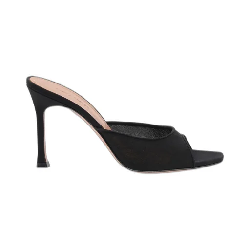 Amina Muaddi Alexa Mesh Slippers
