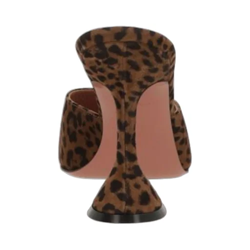 Amina Muaddi Leopard Printed Sandals
