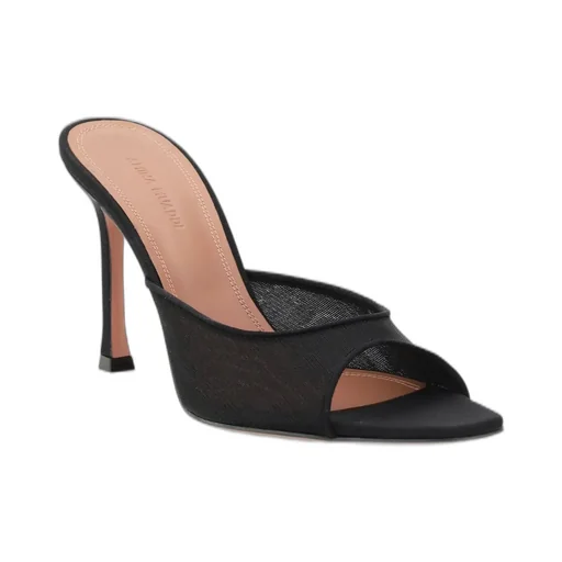 Amina Muaddi Alexa Mesh Slippers
