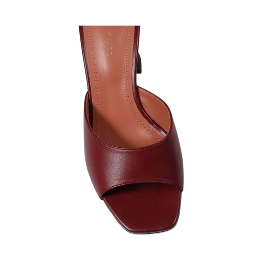 Amina Muaddi Square Toe Heeled Sandals