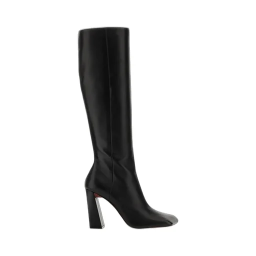 Amina Muaddi Square-Toe Knee-Length Boots