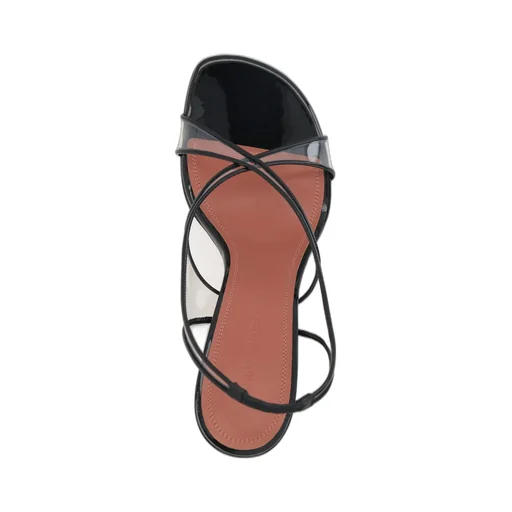 Amina Muaddi Lena Crossover Strap Sandals