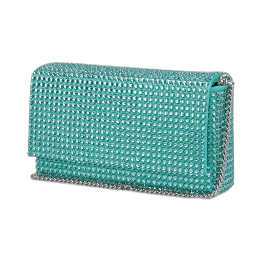 Amina Muaddi Paloma Embellished Chain-Linked Clutch Bag