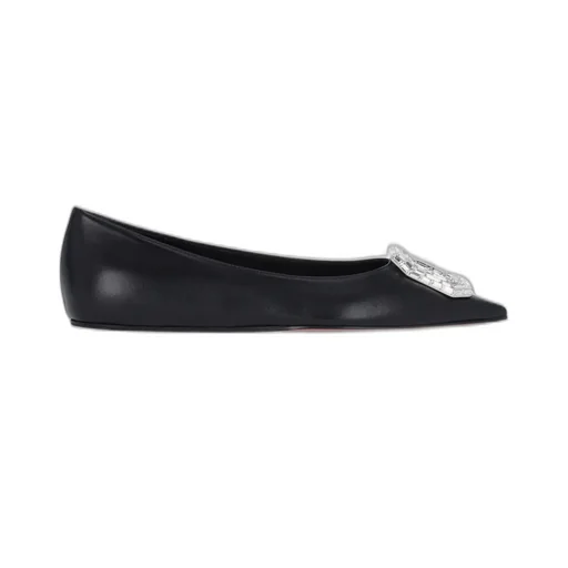 Amina Muaddi Camelia Pointed Toe Ballet Flats