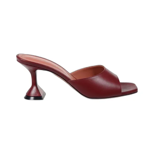 Amina Muaddi Square Toe Heeled Sandals
