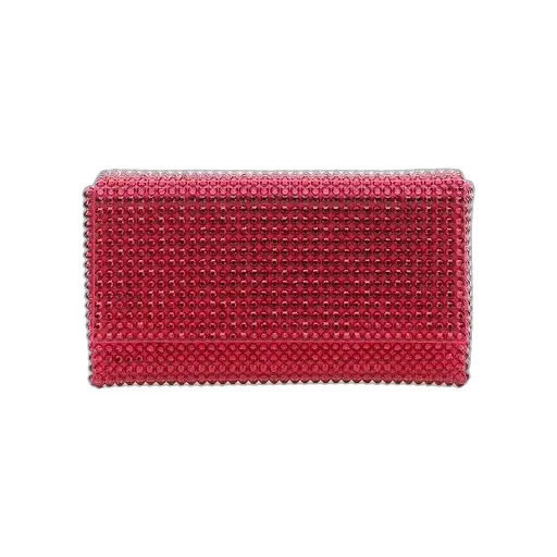 Amina Muaddi Paloma Embellished Chain-Linked Clutch Bag