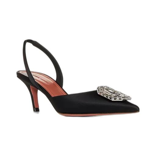 Amina Muaddi Embellished Pointed Toe Pumps