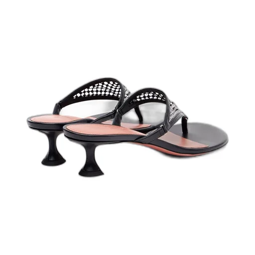 Amina Muaddi Cameron Crystal Net Sandals