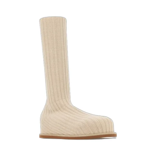 Amina Muaddi Veneda Stretch Knitted Boots