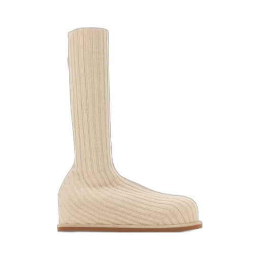 Amina Muaddi Veneda Stretch Knitted Boots