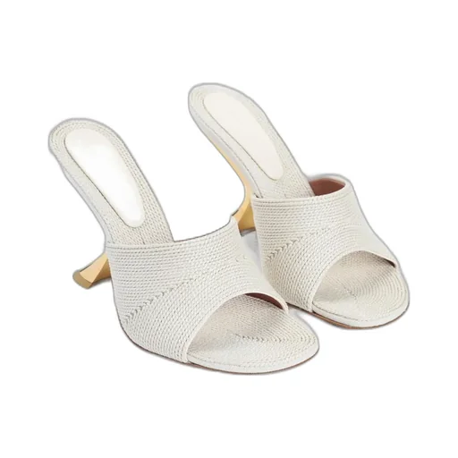 Amina Muaddi Taylor Woven Slippers