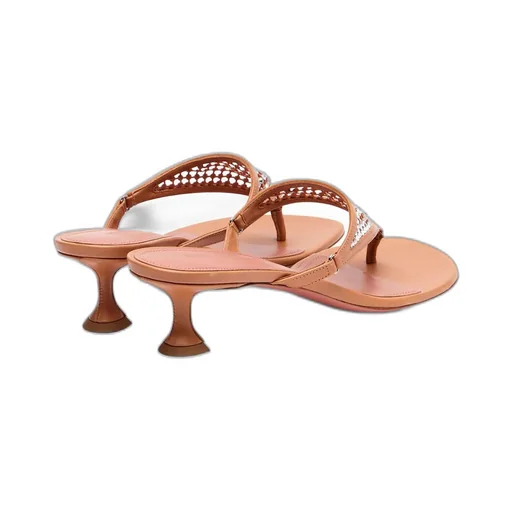 Amina Muaddi Cameron Crystal Net Sandals