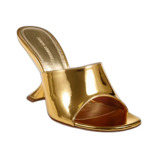 Amina Muaddi Lupita Sculpted Heel Sandals