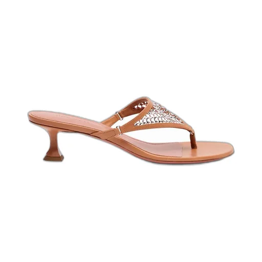 Amina Muaddi Cameron Crystal Net Sandals