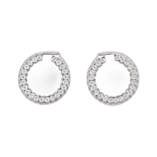 Amina Muaddi Jahleel Embellished Hoop Big Earrings