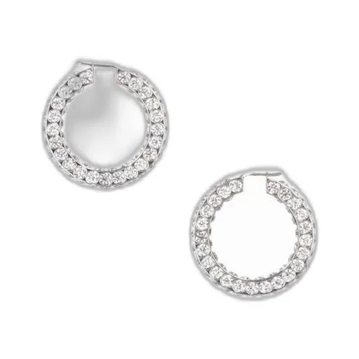 Amina Muaddi Jahleel Embellished Hoop Big Earrings