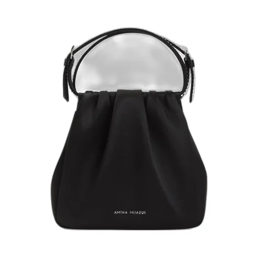 Amina Muaddi Vittoria Logo Lettering Top Handle Bag