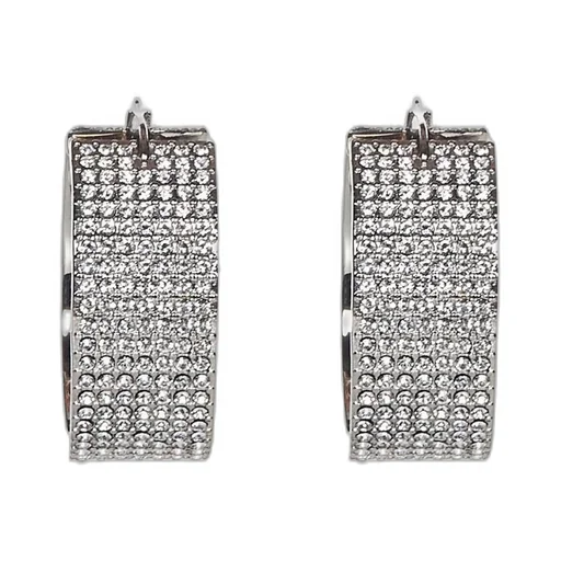 Amina Muaddi Rih Hoop Embellished Big Earrings