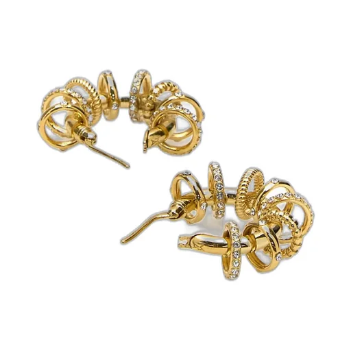 Amina Muaddi Embellished Hoop Earrings
