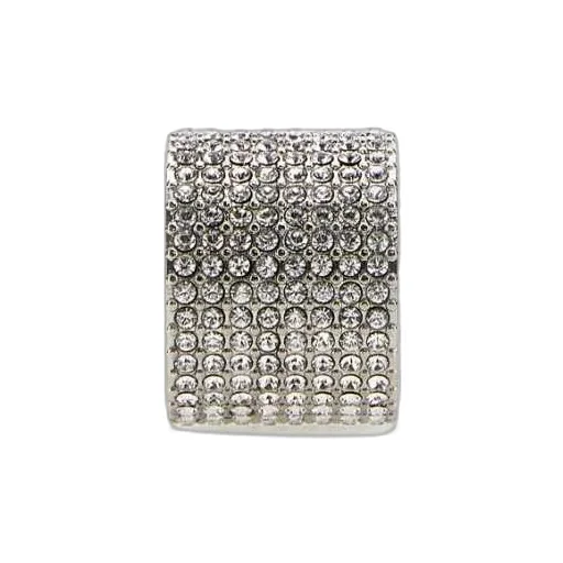 Amina Muaddi Thick Band Crystal Embellished Ring