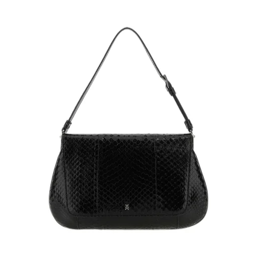 Amina Muaddi Foldover-Top Embossed Tote Bag