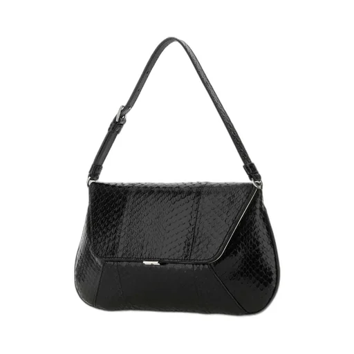 Amina Muaddi Foldover-Top Embossed Tote Bag