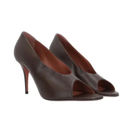 Amina Muaddi Julianne Peep Toe Pumps