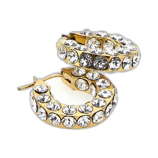 Amina Muaddi Jahleel Embellished Hoop Earrings