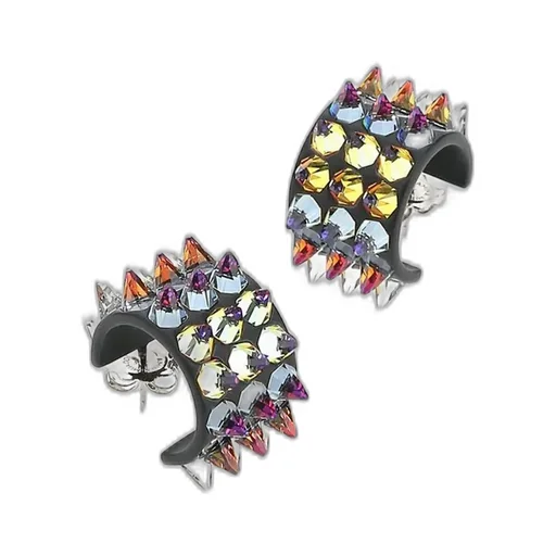 Amina Muaddi Embellished Small Karma Earrings