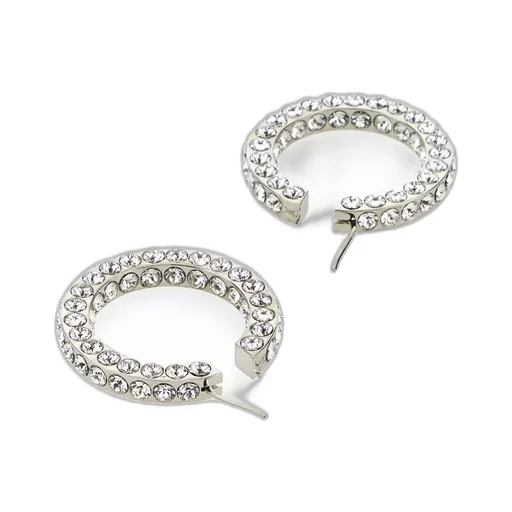 Amina Muaddi Jaheel Embellished Hoop Earrings