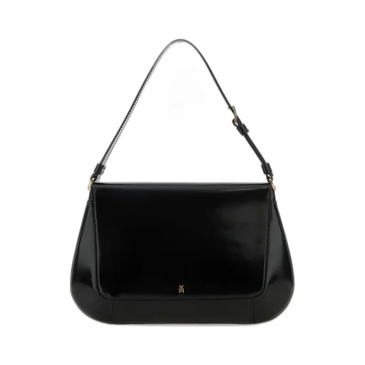 Amina Muaddi Ami Logo Embossed Shoulder Bag