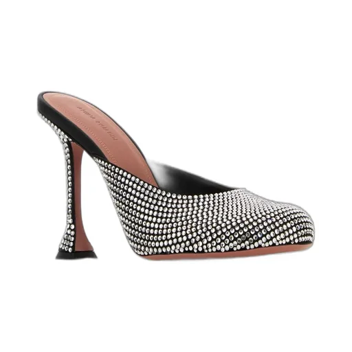 Amina Muaddi Iris Embellished Satin Pumps