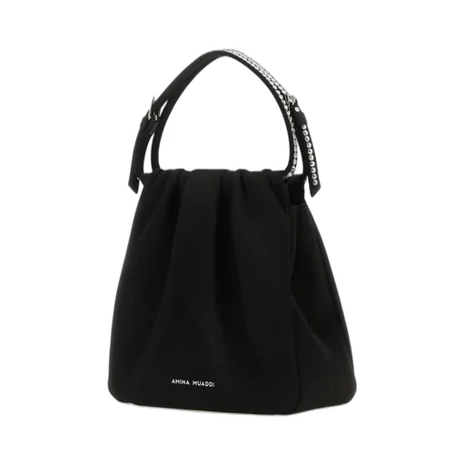 Amina Muaddi Vittoria Embellished Satin Tote Bag