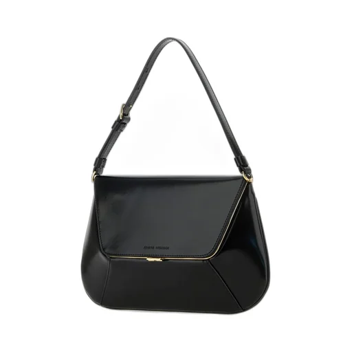 Amina Muaddi Ami Logo Embossed Shoulder Bag