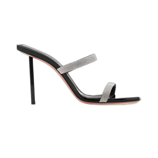 Amina Muaddi Rih Embellished Open Toe Sandals