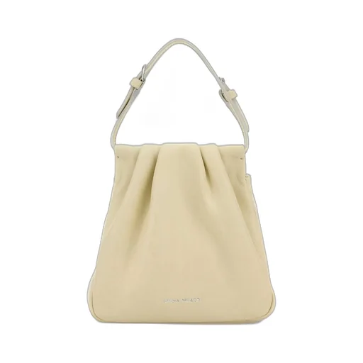 Amina Muaddi Vittoria Logo Printed Embellished Handle Bag