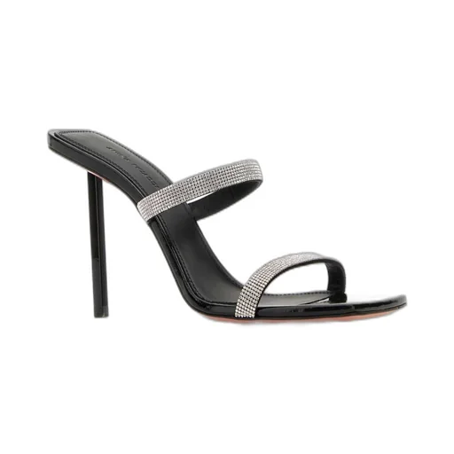 Amina Muaddi Rih Embellished Open Toe Sandals