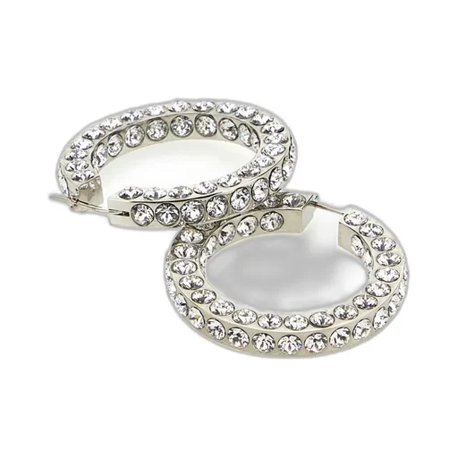 Amina Muaddi Jaheel Embellished Hoop Earrings