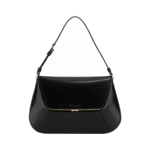 Amina Muaddi Ami Logo Embossed Shoulder Bag