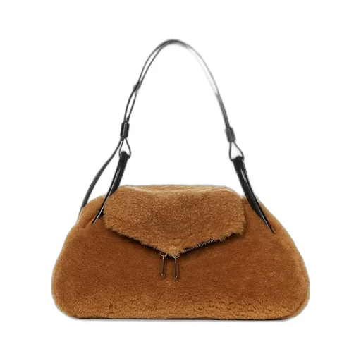 Amina Muaddi Gemini Foldover Top Shoulder Bag